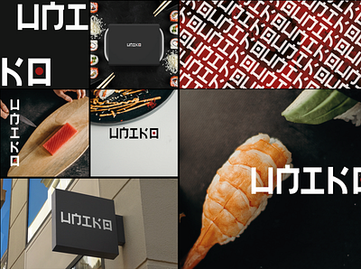 Uniko - Sushi Restaurant Logo Design branding design designer graphic design graphics illustration illustrator logo ui vector