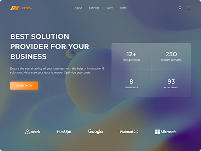 E-Tech - Digital Agency Landing Page Design