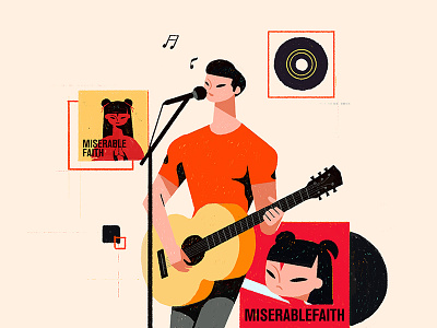 Sing a song branding design illustration