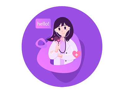 医生 doctor illustration treatment ui vector 医生，web，nurse