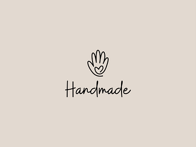 Handmade logo design branding graphic design hand handmade illustration logo vector