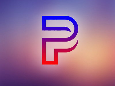 P design logo p signature