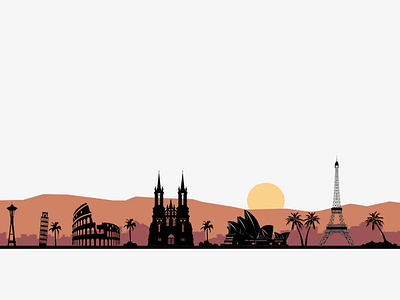 International Skyline pt.3 cheetah money famous landmarks illustration international skyline landmarks skyline