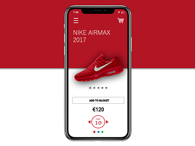 Nike App Design Mockup app design app mockup nike nike airmax nike app nike app concept