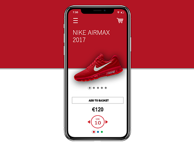 Nike App Design Mockup