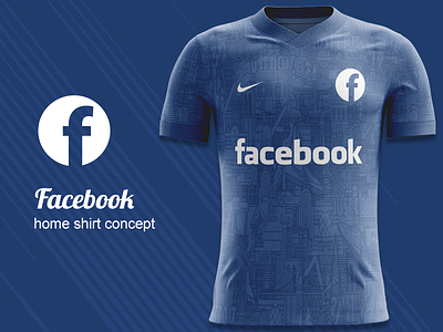 Facebook FC Home Kit Concept facebook facebook fc football kit football kit concept football shirt jersey concept kit concept kit design nike nike concept