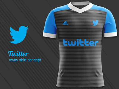 Twitter FC Away Kit Concept adidas adidas concept football kit football kit concept football kit mockup jersey concept kit concept kit design twitter twitter fc