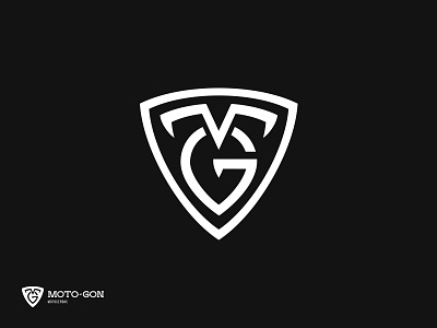 MOTO-GON emblem identity logo logotype mark monogram motorbike motorcycle symbol