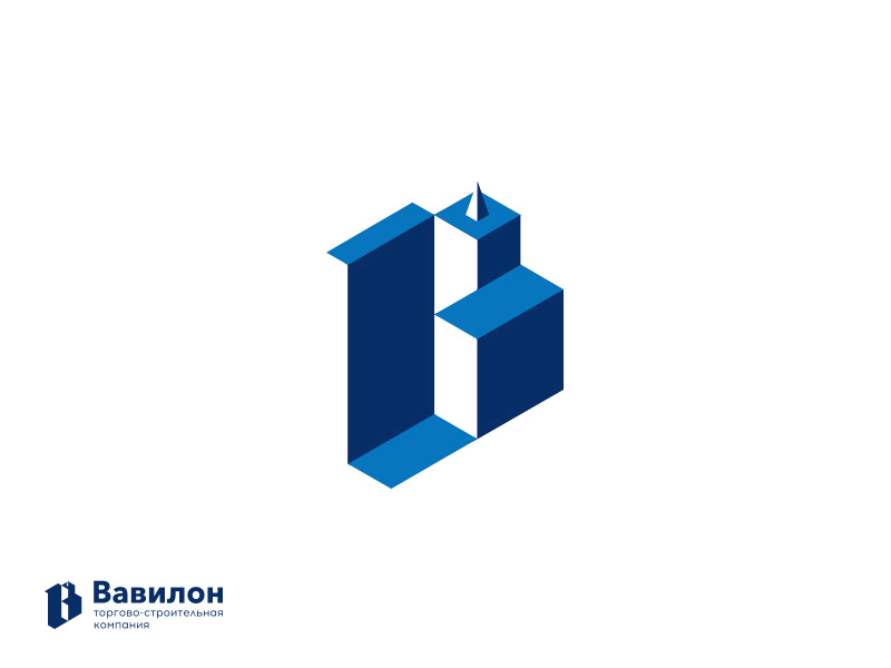 Babylon commercial construction company babylon symbol monogram mark logotype logo identity emblem