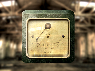 Voltage Meter Icon classic electric gauge icon ios iphone meter mobile vintage