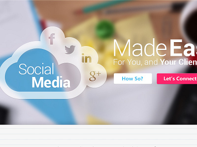 (WIP) Social Media Made Easy button buttons cloud feature social media website