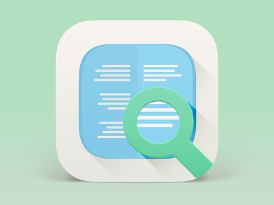 First draft of an iOS7 icon app application book icon ios ios7 search