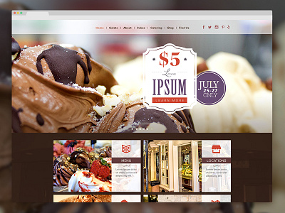 Gelato Website WIP food gelato layout ux web ui wip