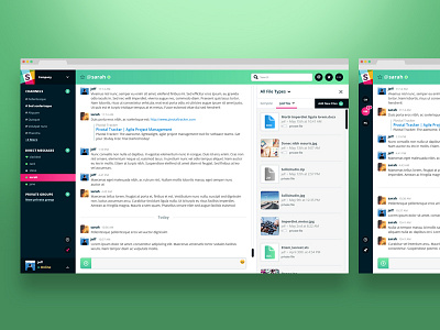 Slack UI concept - just for fun :) app chat colorful communication dashboard messenger slack ui ux web app