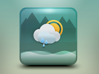 Weather App Icon Concept Updated app clouds icon rain sun weather