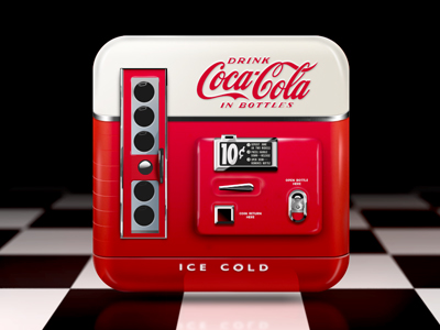 Coke Machine Icon by Aaron Sampson on Dribbble