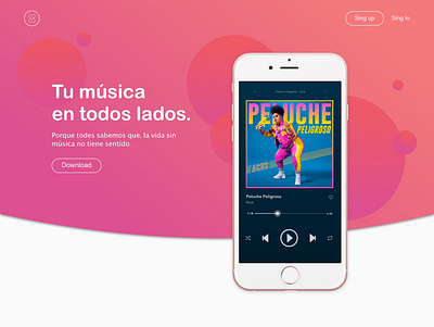 Landing music app landing landingpage music website website design