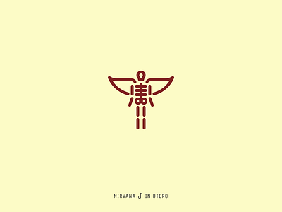 Icon Cover (Nirvana, In Utero) album cover angel icon nirvana skeleton wings woman