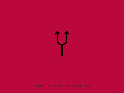 Icon Cover {Queens of the Stone Age, Songs for the Deaf) album cover devil icon pitchfork trident