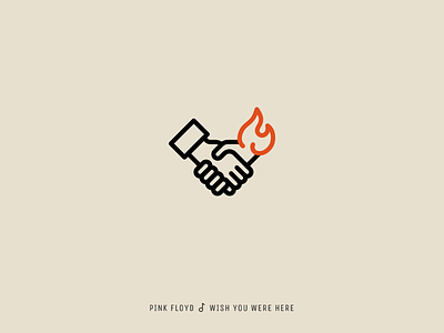 Icon Cover (Pink Floyd, Wish You Were Here) album cover fire handshake icon pink floyd