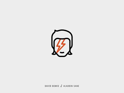 Icon Cover (David Bowie, Aladdin Sane) album cover david bowie face icon lightning