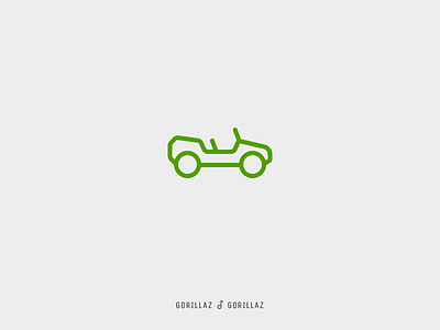 Icon Cover (Gorillaz, Gorillaz) album cover car geep gorillaz icon jeep