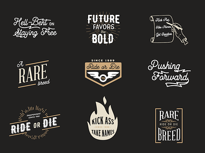 Creative Ranch Flash Sheet creative flash freedom patches ranch ride or die tattoos typography