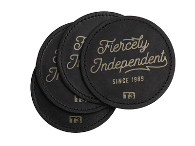 Creative Ranch Coasters coaster illustration leather stamp typography