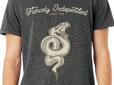Creative Ranch T-Shirt apparel distressed grit illustration snake tattoo texture tshirt tshirt art type typography