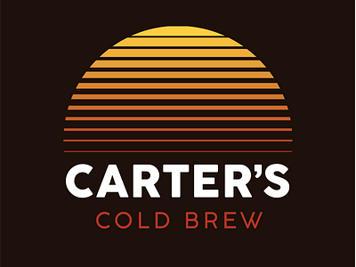 Carter's Cold Brew - Branding branding cocogoose coffee cold brew gradient graphic design logo orange sunrise yellow