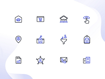 Education Software Icons cms design education enterprise icon icon design iconography illustraion lms saas startup web