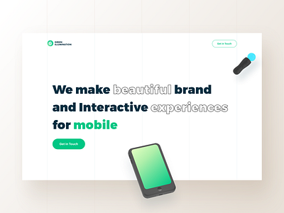 Green illumination - Agency agency brand branding design flat icon illustration landingpage minimal mobile ui uiux web webdesign website website design