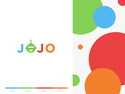 jojo - branding ai ml app bot branding chat chatbot colors happy illustration jojo kid logo mark logo mobile robot story tech web
