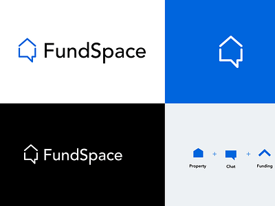 Fundspace Brand identity branding chat design fund identity logo property