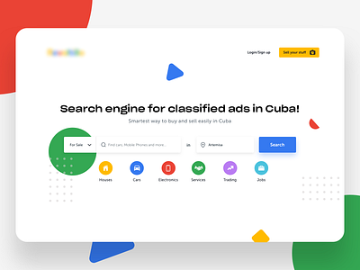 Classified ads - landing page app b2c design landing startup typography ui uidesign uiux ux uxdesign visual design web webdesign website