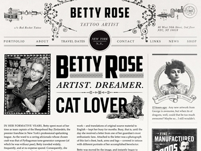 BettyRoseTattoos.com design web