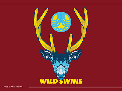 Wild Swine - Trails clothing color design illustration vector vectorart