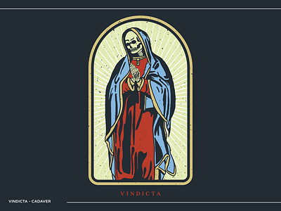 Vindicta - Cadaver merch design band tee design graphic design illustration illustrator merch music print screenprint