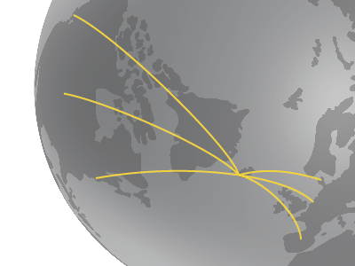 Iceland in the center illustrator map