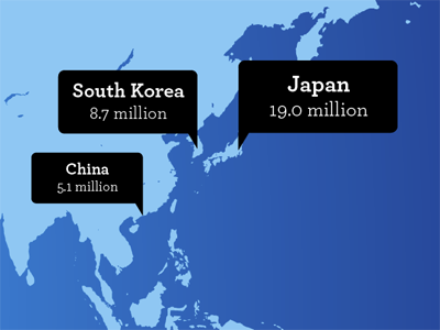 World Map blue infographic map stats world