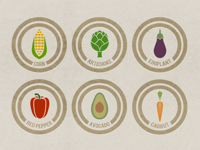 Vegetable badges