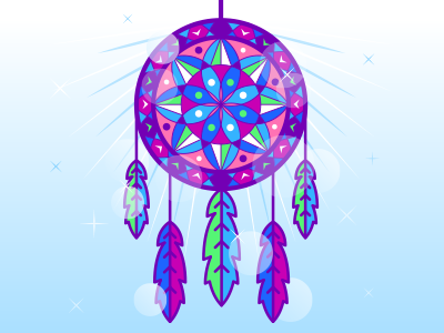 Dream catcher dream dream catcher illustration restudio style vector work