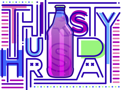 Thirsty Thursday beer design illustration poster restudiomx thursday vector