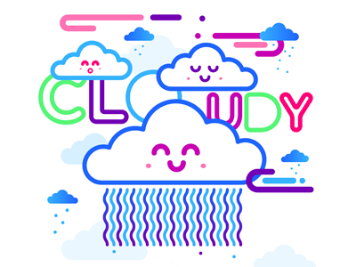 Cloudy clouds cloudy day design illustration lines restudiomx vector