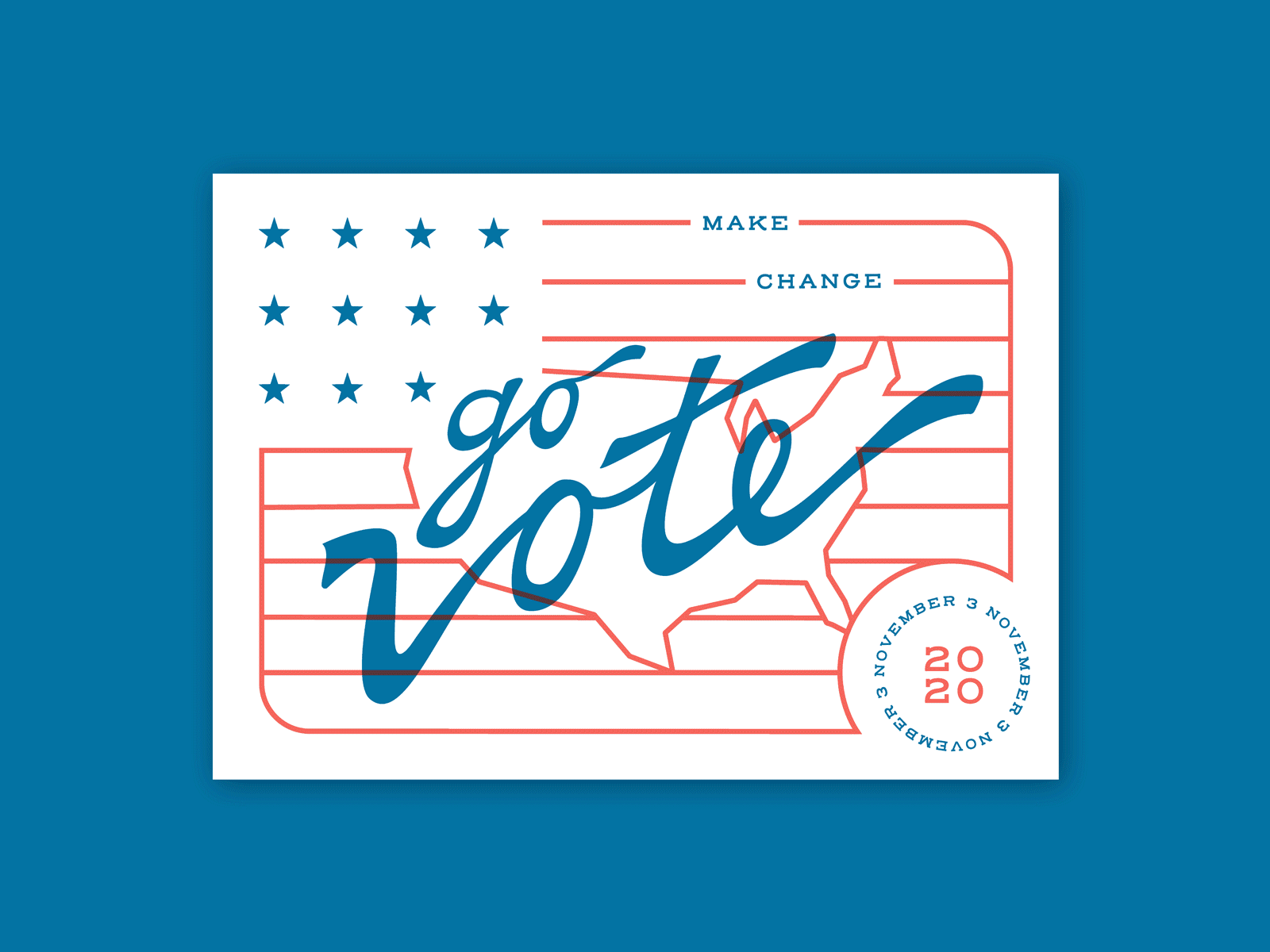 Go Vote! 2020 america election graphic design handlettering illustration typography usa vote