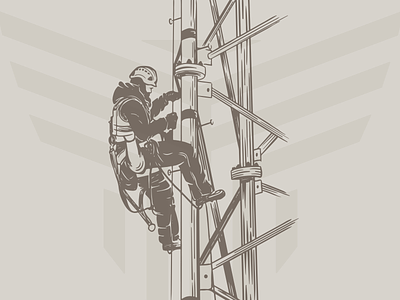 Climber Illustration branding caliber creative climber design graphic design illustration procreate tower vector