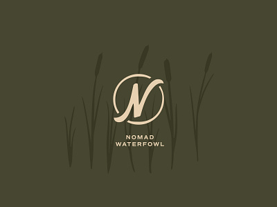 Nomad Assets branding cattail duck grass green hunting icon illustration outdoor vector