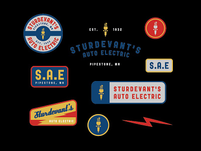 Retro SAE badge graphic design retro