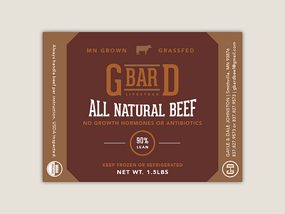 MN Grown Ground Beef Label agriculture graphic design label packaging typography