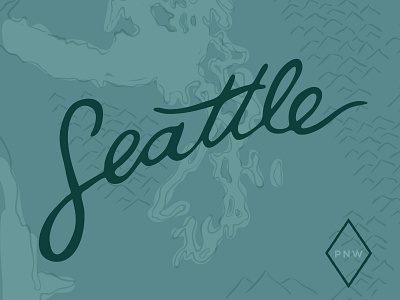 Seattle Bound camping design graphic design handlettering illustration mountains travel typography vector
